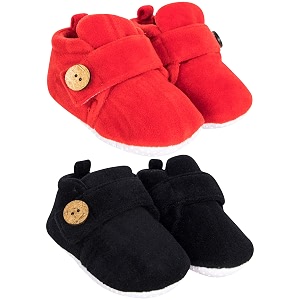 neska moda baby boys amp baby girls pack of 2 pair 6 to 12 months velvet booties