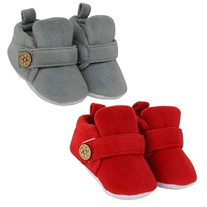 neska moda baby boys amp baby girls pack of 2 pair 6 to 12 months velvet booties