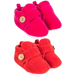 neska moda baby boys amp baby girls pack of 2 pair 6 to 12 months velvet booties