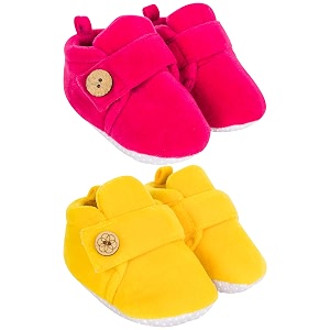 neska moda baby boys amp baby girls pack of 2 pair 6 to 12 months velvet booties