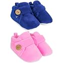 Neska Moda Baby Boys &amp; Baby Girls Pack of 2 Pair 6 to 12 Months Velvet Booties