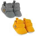 Neska Moda Baby Boys &amp; Baby Girls Pack of 2 Pair 6 to 12 Months Velvet Booties