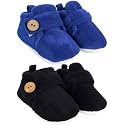 Neska Moda Baby Boys &amp; Baby Girls Pack of 2 Pair 6 to 12 Months Velvet Booties