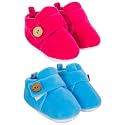 Neska Moda Baby Boys &amp; Baby Girls Pack of 2 Pair 6 to 12 Months Velvet Booties