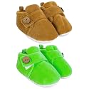 Neska Moda Baby Boys &amp; Baby Girls Pack of 2 Pair 6 to 12 Months Velvet Booties