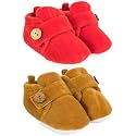 Neska Moda Baby Boys &amp; Baby Girls Pack of 2 Pair 6 to 12 Months Velvet Booties