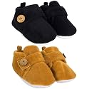 Neska Moda Baby Boys &amp; Baby Girls Pack of 2 Pair 6 to 12 Months Velvet Booties