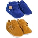 Neska Moda Baby Boys &amp; Baby Girls Pack of 2 Pair 6 to 12 Months Velvet Booties