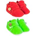 Neska Moda Baby Boys &amp; Baby Girls Pack of 2 Pair 6 to 12 Months Velvet Booties