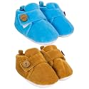 Neska Moda Baby Boys &amp; Baby Girls Pack of 2 Pair 6 to 12 Months Velvet Booties