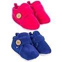 Neska Moda Baby Boys &amp; Baby Girls Pack of 2 Pair 6 to 12 Months Velvet Booties