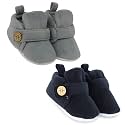Neska Moda Baby Boys &amp; Baby Girls Pack of 2 Pair 6 to 12 Months Velvet Booties