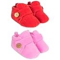 Neska Moda Baby Boys &amp; Baby Girls Pack of 2 Pair 6 to 12 Months Velvet Booties