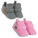 Neska Moda Baby Boys &amp; Baby Girls Pack of 2 Pair 6 to 12 Months Velvet Booties