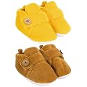 Neska Moda Baby Boys &amp; Baby Girls Pack of 2 Pair 6 to 12 Months Velvet Booties