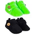 Neska Moda Baby Boys &amp; Baby Girls Pack of 2 Pair 6 to 12 Months Velvet Booties