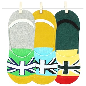 neska moda men39s amp women39 cotton multicolor 3 pair loafer socks