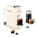 Nespresso Vertuo Next Coffee Machine with Milk Frother, Creamy White