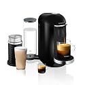 Nespresso Vertuo Plus Deluxe Coffee and Espresso Maker by Breville, Piano Black with Aeroccino Milk Frother