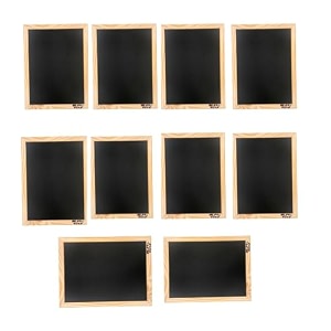 nesta toys - pack of 10 double sided blackboard slate  pre-writing toys for kids  educational toy 30x22cm  heavy duty slate chalk boards with frame