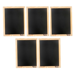 nesta toys - pack of 5 double sided blackboard slate  pre-writing toys for kids  educational toy 30x22cm  heavy duty slate chalk boards with frame