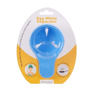 nestar pp egg yolk separator egg white filter yolk white divider strainer filter dishwasher safe kitchen bake tool 2 blue