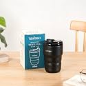 Nestasia Insulated Travel Coffee Tumbler Stainless Steel (350ml) | Leakproof, Double-Wall, Hot &amp; Cold Beverage Mug with Flip-Top Lid | 8/10 Hours Temperature Retention for Office, Gym, Home (Black)