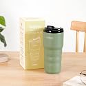 Nestasia Insulated Travel Coffee Tumbler Stainless Steel (590ml) | Leakproof, Double-Wall, Hot &amp; Cold Beverage Mug | 8/10 Hours Temperature Retention for Office, Gym, Home (Seaweed Green)