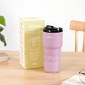 Nestasia Insulated Travel Coffee Tumbler Stainless Steel (590ml) | Leakproof, Double-Wall, Hot &amp; Cold Beverage Mug with Flip-Top Lid | 8/10 Hours Temperature Retention for Office, Gym, Home (Mauve)