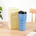 Nestasia Insulated Travel Coffee Tumbler Stainless Steel (590ml) | Leakproof, Double-Wall, Hot &amp; Cold Beverage Mug with Flip-Top Lid | 8/10 Hours Temperature Retention for Office, Home (Azure Blue)