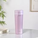 Nestasia Insulated Travel Coffee Tumbler Stainless Steel (450ml) | Leakproof, Double-Wall, Hot &amp; Cold Beverage Mug with Flip-Top Lid | 8/10 Hours Temperature Retention for Office, Gym, Home (Lilac)