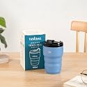 Nestasia Insulated Travel Coffee Tumbler Stainless Steel (350ml) | Leakproof, Double-Wall, Hot &amp; Cold Beverage Mug with Flip-Top Lid | 8/10 Hours Temperature Retention for Office, Home (Azure Blue)