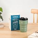 Nestasia Insulated Travel Coffee Tumbler Stainless Steel (350ml) | Leakproof, Double-Wall, Hot &amp; Cold Beverage Mug with Flip-Top Lid | 8/10 Hours Temperature Retention for Office, Gym (Greyish Green)