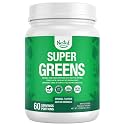 Nested Naturals Super Greens Daily Superfood Powder - Certified USDA Organic Green Powder w/Whole Foods, Spirulina Powder, Wheat &amp; Barley Grass - Probiotics, Fiber &amp; Enzymes - Original, 60 Servings