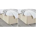 Nestl Cream Bed Skirt Queen Size - Queen Bed Skirt 14 Inch Drop - Brushed Microfiber - Hotel Quality Pleated Bed Skirt - Shrinkage &amp; Fade Resistant (Pack of 2)
