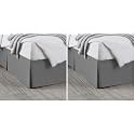 Nestl Grey Bed Skirt Queen Size - Queen Bed Skirt 14 Inch Drop - Brushed Microfiber Bed Skirts - Hotel Quality Pleated Bed Skirt - Shrinkage &amp; Fade Resistant (Pack of 2)