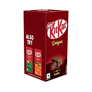 nestl kitkat delight dark chocolate coated wafer bar 900g pack of 6