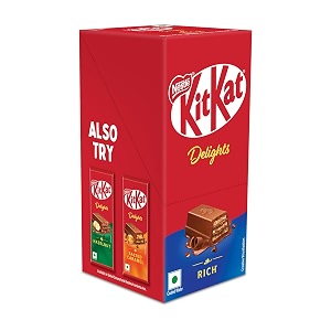 nestl kitkat delight rich chocolate coated wafer bar 900g pack of 6