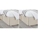 Nestl Linen Bed Skirt Queen Size - Queen Bed Skirt 14 Inch Drop - Brushed Microfiber Bed Skirts - Hotel Quality Pleated Bed Skirt - Shrinkage &amp; Fade Resistant (Pack of 2)