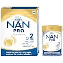 Nestlé Nan Pro 1 Infant Formula Powder (Upto 6 Months), Stage 1-400G Tin Pack &amp; Nestle NAN PRO 2 Follow-up Formula Powder - After 6 months, Stage 2, 400g Bag-In-Box Pack