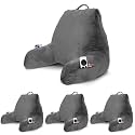 Nestl Reading Pillow for Bed, Back Pillow for Sitting Up in Bed, Dark Grey, Standard 18" (Pack of 4)
