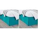 Nestl Teal Bed Skirt Queen Size - Queen Bed Skirt 14 Inch Drop - Brushed Microfiber Bed Skirts - Hotel Quality Pleated Bed Skirt - Shrinkage &amp; Fade Resistant (Pack of 2)