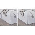 Nestl White Bed Skirt King Size - King Bed Skirt 14 Inch Drop - Brushed Microfiber Bed Skirts - Hotel Quality Pleated Bed Skirt - Shrinkage &amp; Fade Resistant (Pack of 2)