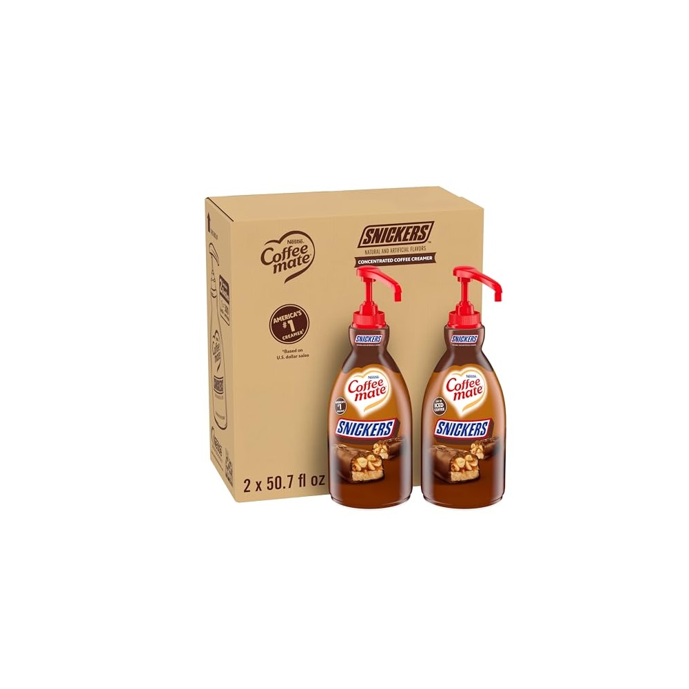 Snickers Liquid Nestle Coffee mate Coffee Creamer, Snickers, Concentrated Liquid Pump ...