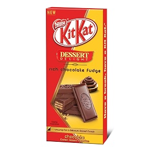 nestle kitkat dessert delight rich chocolate fudge with creative visualization 150 gm