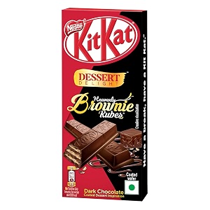kit kat dessert delight heavenly brownie kubes wafer coated bar with dark chocolate 50 grams pack