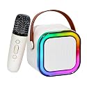 Nestory Portable Bluetooth Karaoke Speaker with Wireless Microphone | RGB LED Light Speaker with Handle, Deep Bass, USB Support, Rechargeable Mini Karaoke Machine for Kids - (with 5 Years Warranty)