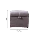 nestroots Depot Collection Grey Storage Ottoman | 19.2X16.9X19.2 Inches Polyester Upholstered Ottoman for Living Room, Bedroom & Hallway | Stores up to 3 Blankets