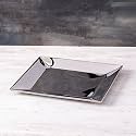 Nestroots Serving Platter Tray for Serving Snacks | Stainless Steel Platters Tray for Serving (Silver)