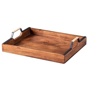 nestroots serving tray printedrectangle carvedwooden